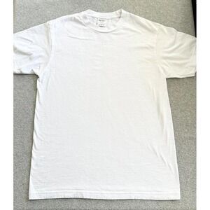 Shaka Wear Blank Shirt Mens Medium White Active Soft Spun Cotton Crewneck Tee
